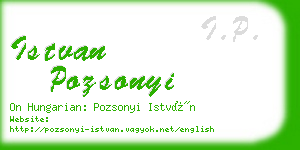 istvan pozsonyi business card